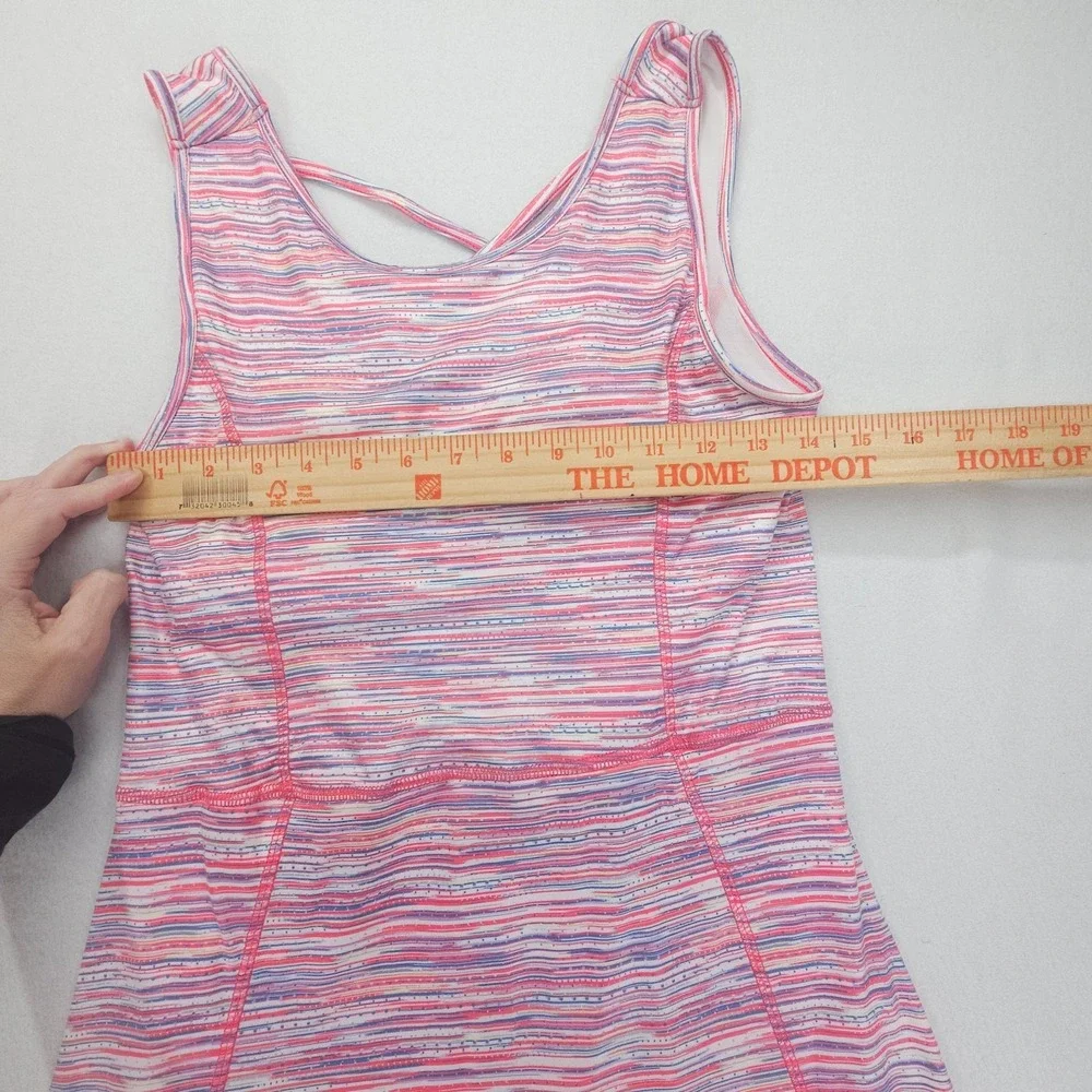 Zelos Athletic Dress Womens Small Pink Striped Built In Shorts Pickleball Tennis